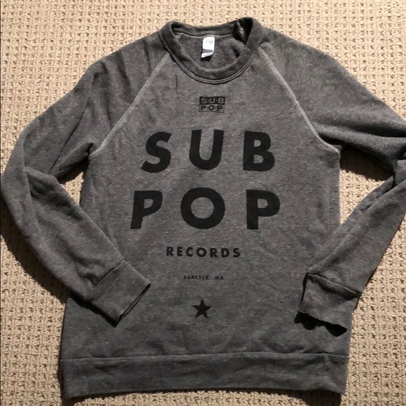 Alternative Apparel Tops - Sub Pop records gray crew sweatshirt